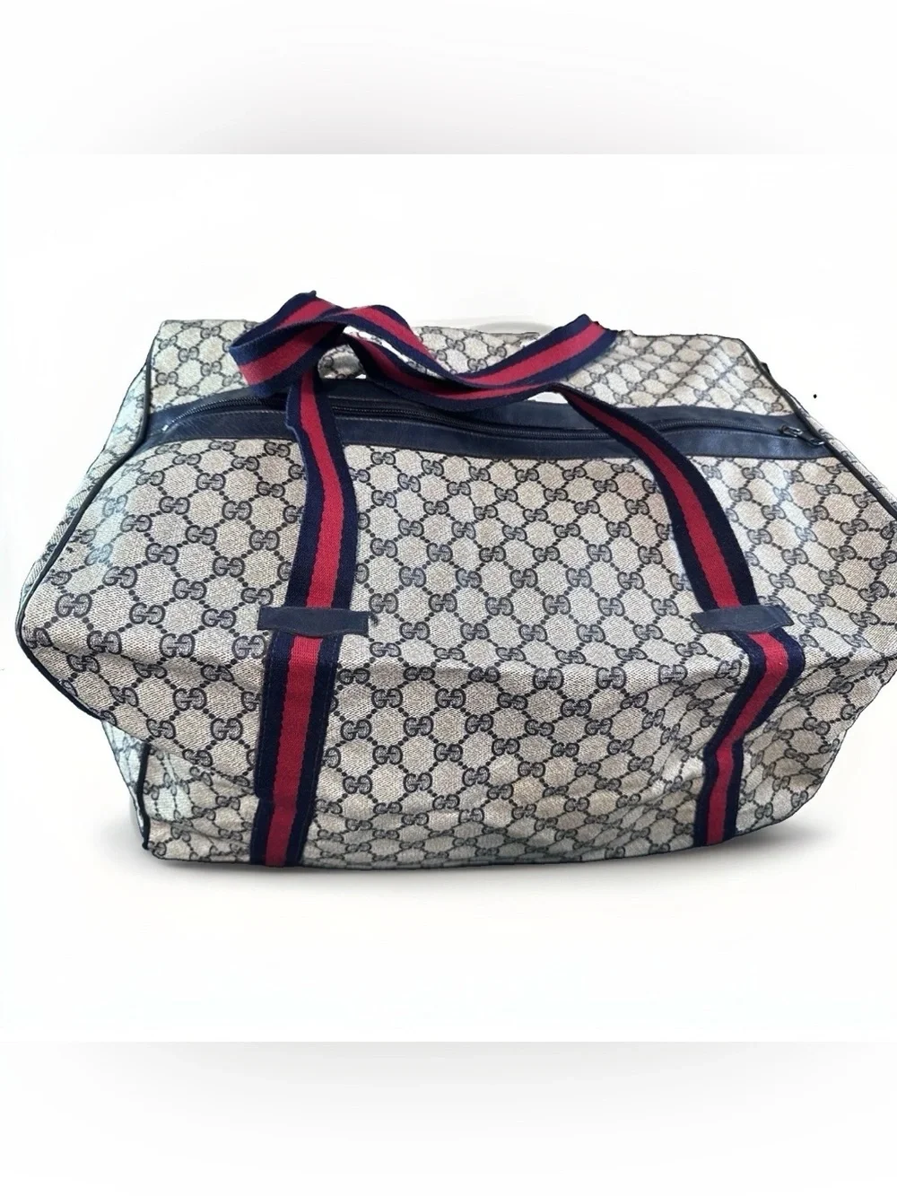 Gucci Duffle Bag GG Logo Canvas Folding Travel Carry On